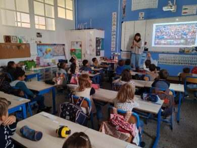 Une étudiante estonienne à l’école